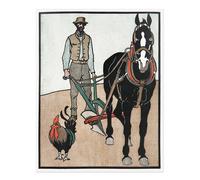 Poster artistico da parete vintage scena agricola - fascino rustico country