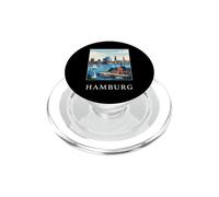 Poster artistico di Amburgo, Germania, città portuale PopSockets PopGrip per MagSafe