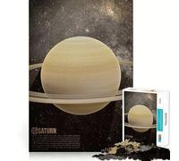 Poster artistico di Saturno per adulti, puzzle da 1000 pezzi, gioco per esercitare la mente, divertimento per tutta la famiglia, taglio di precisione, regalo adorabile (38x52cm)