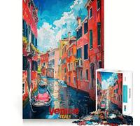 Poster artistico di Venezia per adolescenti,puzzle da 1000 pezzi,gioco di memoria,incastro perfetto,nessun pezzo che si stacca,gioco per allenare la mente,ideale da portare in viaggio,regalo (38x26cm)