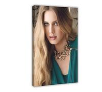 Poster artistico esclusivo, con ritratto di attrice Vanessa Hessler, 1 poster su tela, decorazione artistica da parete per soggiorno e camera da letto, 50 x 75 cm