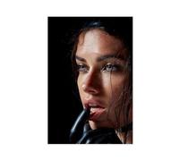 Poster artistico esclusivo con ritratto di Isabeli Fontana, modello influente, 4 poster su tela, decorazione artistica da parete per soggiorno e camera da letto, 40 x 60 cm