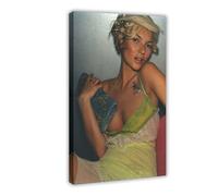 Poster artistico esclusivo e iconico della musa Kate modello Moss, poster vintage su tela, decorazione artistica da parete per soggiorno e camera da letto, 40 x 60 cm