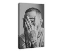 Poster artistico esclusivo su tela, motivo: Rapper Mac, Miller, decorazione artistica da parete per soggiorno, camera da letto, 60 x 90 cm