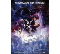 Poster artistico lucido di Star Wars The Empire Strikes Back, classico vintage anni '80, formato A3, 297 x 420 mm