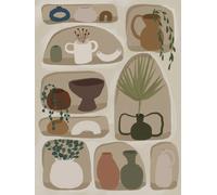 Poster artistico minimalista con mensola Boho - arte da parete in vaso in...