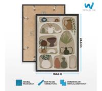 Poster artistico minimalista con mensola Boho - arte da parete in vaso in...