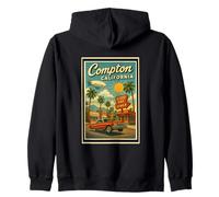 Poster artistico retrò vintage Compton City California CA Felpa con Cappuccio