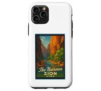 Poster artistico retrò vintage The Narrows Utah UT Zion Custodia per iPhone 11 Pro