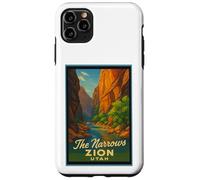 Poster artistico retrò vintage The Narrows Utah UT Zion Custodia per iPhone 11 Pro Max