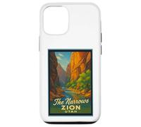 Poster artistico retrò vintage The Narrows Utah UT Zion Custodia per iPhone 12/12 Pro