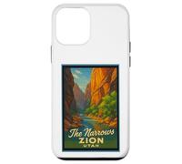 Poster artistico retrò vintage The Narrows Utah UT Zion Custodia per iPhone 12 mini