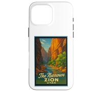 Poster artistico retrò vintage The Narrows Utah UT Zion Custodia per iPhone 16 Pro Max