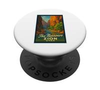 Poster artistico retrò vintage The Narrows Utah UT Zion PopSockets PopGrip Adesivo