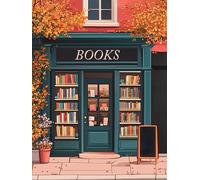 Poster artistico rustico da parete libreria autunnale parigina stampa -...