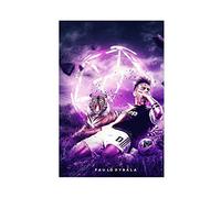 Poster artistico su tela con Paulo Dybala, decorazione per camera da letto, sport, ufficio, camera da letto, regalo, senza cornice, 30 x 45 cm