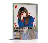 Poster artistico su tela con scritta "I Know I'm Funny Haha-Faye Webster", decorazione artistica da parete per casa, camera da letto, estetica, pittore, decorazione per soggiorno, decorazione da
