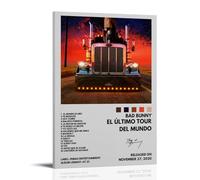Poster artistico su tela, motivo: Bad Bunny El Último Tour Del Mundo, decorazione artistica da parete per casa, camera da letto, estetica, pittore, decorazione per soggiorno, decorazione da parete
