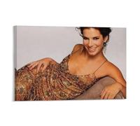 Poster artistico su tela, motivo: famosa attrice Sandra Bullock, decorazione artistica da parete per la casa, 50 x 75 cm