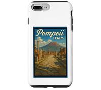 Poster artistico vintage anni '50 città di Pompei in Italia Custodia per iPhone 7 Plus/8 Plus