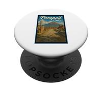 Poster artistico vintage anni '50 città di Pompei in Italia PopSockets PopGrip Adesivo