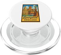 Poster artistico vintage anni '50 del Liverpool, Inghilterra, Regno Unito PopSockets PopGrip per MagSafe