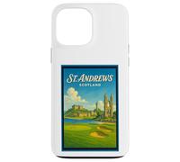 Poster artistico vintage anni '50 di St Andrews City Scotland UK Custodia per iPhone 13 Pro Max