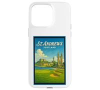 Poster artistico vintage anni '50 di St Andrews City Scotland UK Custodia per iPhone 15 Pro Max