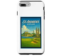 Poster artistico vintage anni '50 di St Andrews City Scotland UK Custodia per iPhone 7 Plus/8 Plus