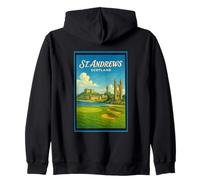 Poster artistico vintage anni '50 di St Andrews City Scotland UK Felpa con Cappuccio