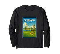 Poster artistico vintage anni '50 di St Andrews City Scotland UK Maglia a Manica