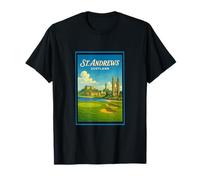 Poster artistico vintage anni '50 di St Andrews City Scotland UK Maglietta