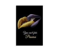 Poster artistico vintage con labbra femminili, bacio con scritta in inglese "You Can't Lose Passion", decorazione da parete, per soggiorno, camera dei bambini, dormitorio, bar, bagno, adatto per
