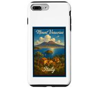 Poster artistico vintage del Vesuvio Pompei Italia anni '50 Custodia per iPhone 7 Plus/8 Plus