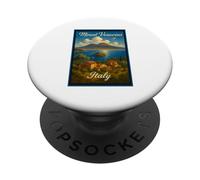 Poster artistico vintage del Vesuvio Pompei Italia anni '50 PopSockets PopGrip Adesivo