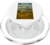 Poster artistico vintage souvenir di viaggio del Monte Kilimangiaro PopSockets PopGrip per MagSafe