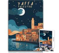Poster artistico Yaffa Palestine da 1000 pezzi, puzzle per adulti, gioco di abilità educativo interattivo, ottima idea regalo significativa, dimensioni 38x26cm