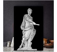 Poster Artwork 40x60 cm Senza Cornice in Bianco e Nero Imperatore Romano Giulio Scultura Statua di Cesare Poster Wall Art Picture Decorazione Soggiorno