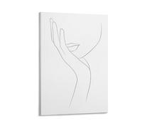 Poster astratto con donne che pensano su tela, poster artistico da parete, stampa su tela, decorazione per la casa, 20 x 30 cm