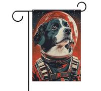 Poster astronauta con cane da montagna del Bernese_ Stampa retrò del Bovaro del Bernese_ Ritratto di cane da montagna del Bernese_ Poster divertente per cani_ Andy Warhol Art-1_4 Bandiera Outdoor