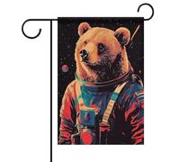 Poster astronauta orso _ Stampa retrò orso _ Ritratto orso marrone_ Poster spaziale retrò animale _ Poster divertente animale_ Andy Warhol_ Poster vintage-1_3 Bandiera Outdoor Garden Popular Modern