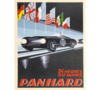 Poster auto da corsa Panhard 24 Heures du Mans Wall Art -...