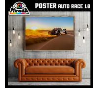 POSTER AUTO RACE RALLY PARIS DAKAR GARA DESERTO AUTOMOBILE PILOTA DUNE ARREDO