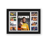 Poster autografato del vincitore della gara di F1 di Lando Norris 2024, edizione limitata, idea regalo per fan - Memorabilia Merchandise da collezione (senza cornice, formato A4, 30 x 21 cm)