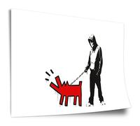 Poster Banksy Keith Haring - Cane che abbaia, Pop Art Modern Street Art, stampa artistica senza cornice, murale - A4, A3, A2, A1, A0, XXL