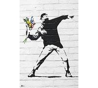 Poster Banksy - Throwing Flowers (61cm x 91,5cm)
