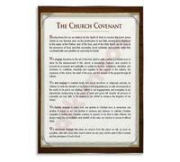 poster Baptist Church Covenant Print, Unframed Canvas Wall Art, Meaningful Gift for Baptism, New Members, Church Office(Framed,08x12inch(20x30cm))