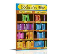 Poster Bible Chart Art, Bible Book Study Chart, poster decorativo da parete, per soggiorno, camera da letto, decorazione moderna per la camera da letto, 30 x 45 cm