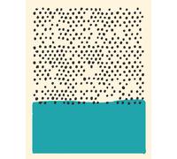 Poster Blue Abstract Dots Minimalist Graphic Wall Art - 12X16/16X20/18X24/24X36