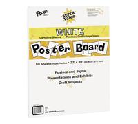 Poster Board 50 Pezzi 56 x 71 cm Super Value Class Pack, Bianchi